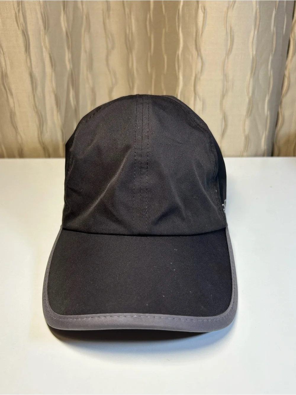 Ponyflo Black Gray Women's Ponytail Cap Hat Velcro Adjustable - Picture 13 of 16